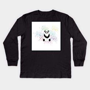 Hungry Panda Bear Kids Long Sleeve T-Shirt